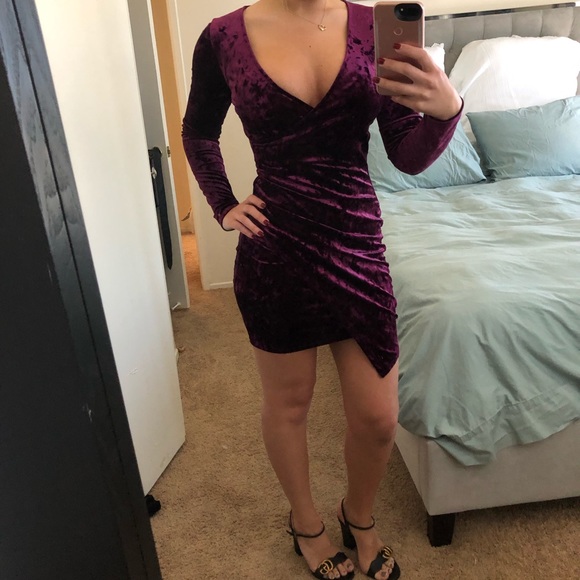 Fashion Nova | Dresses | Fashion Nova Crushed Velvet Dress | Poshmark